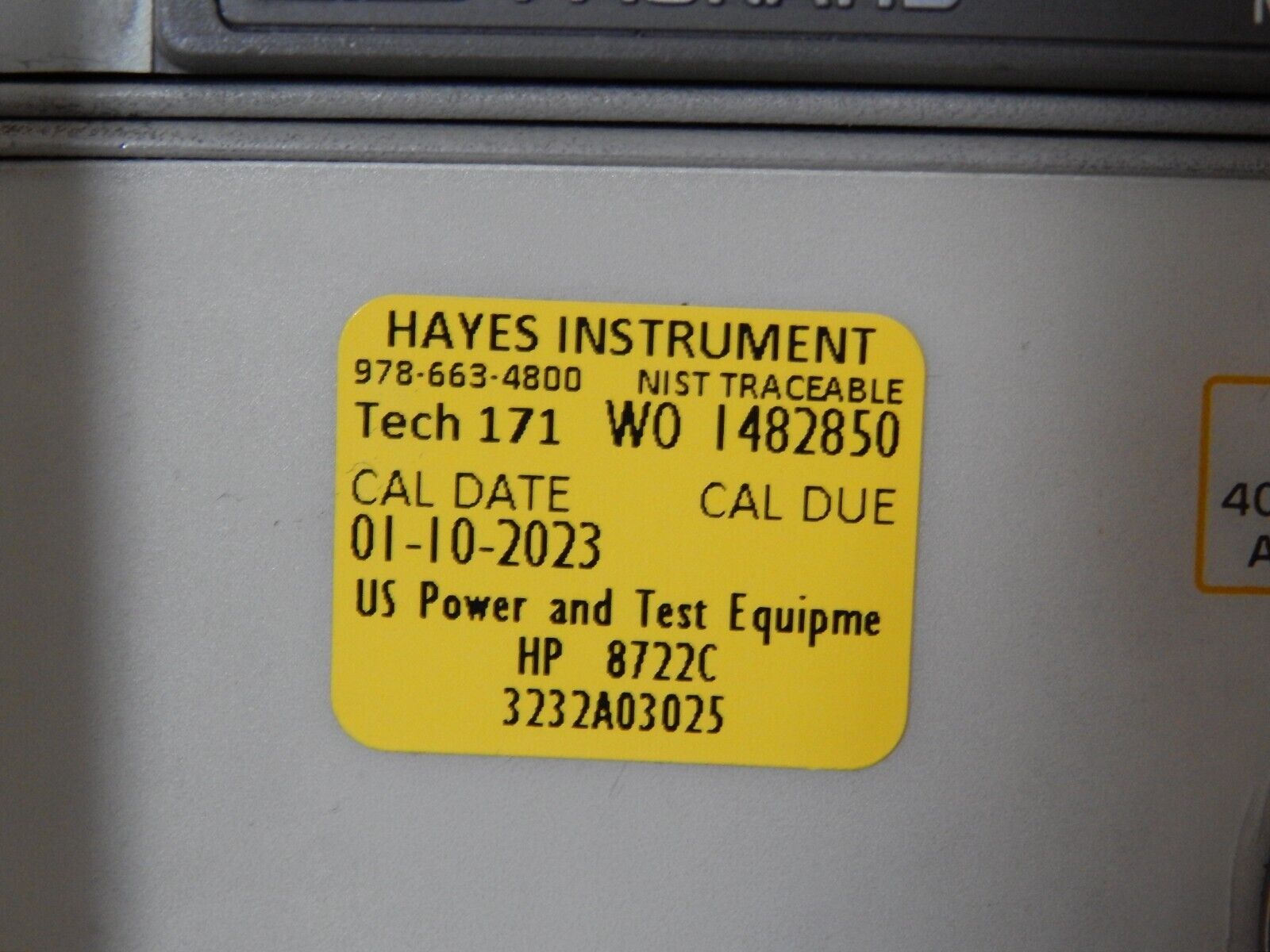 Agilent/Keysight 8722C w/ 010 s/n 3232A03025 Network Analyzer, 50Mhz-40GHz Agilent/Keysight 8722C w/ 010 s/n 3232A03025 Network Analyzer, 50Mhz-40GHz